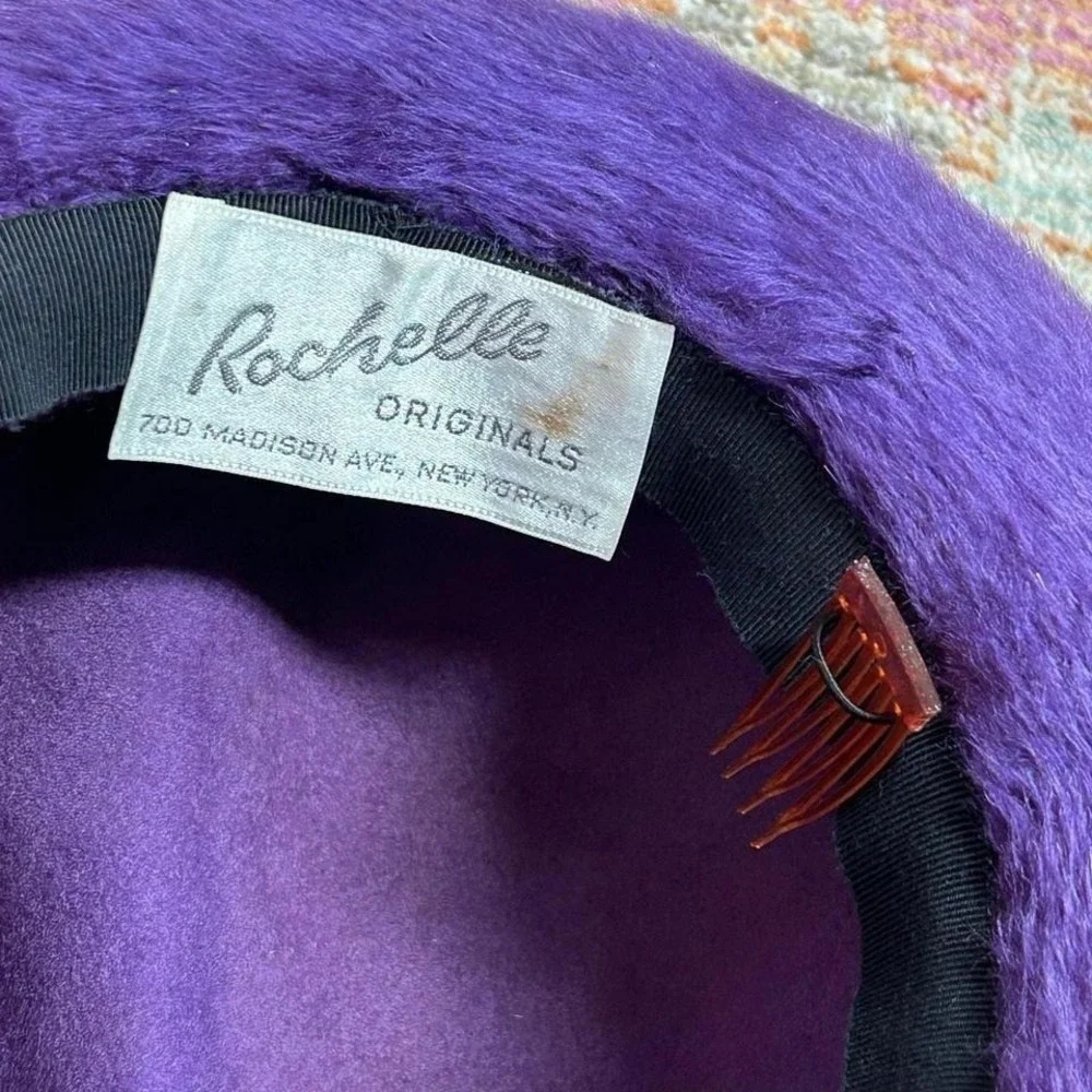 Vintage Rochelle Originals‎ Purple Fur Hat